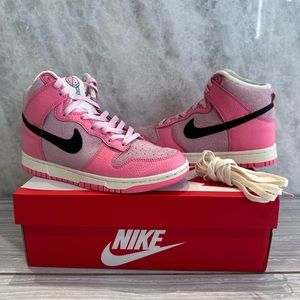 Nike Dunk High 'Hoops Pack Pink’ DX3359-600 Womens Size 8 as new Barbie colors